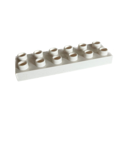 Lego Duplo kostka bílá 6x2 úzká